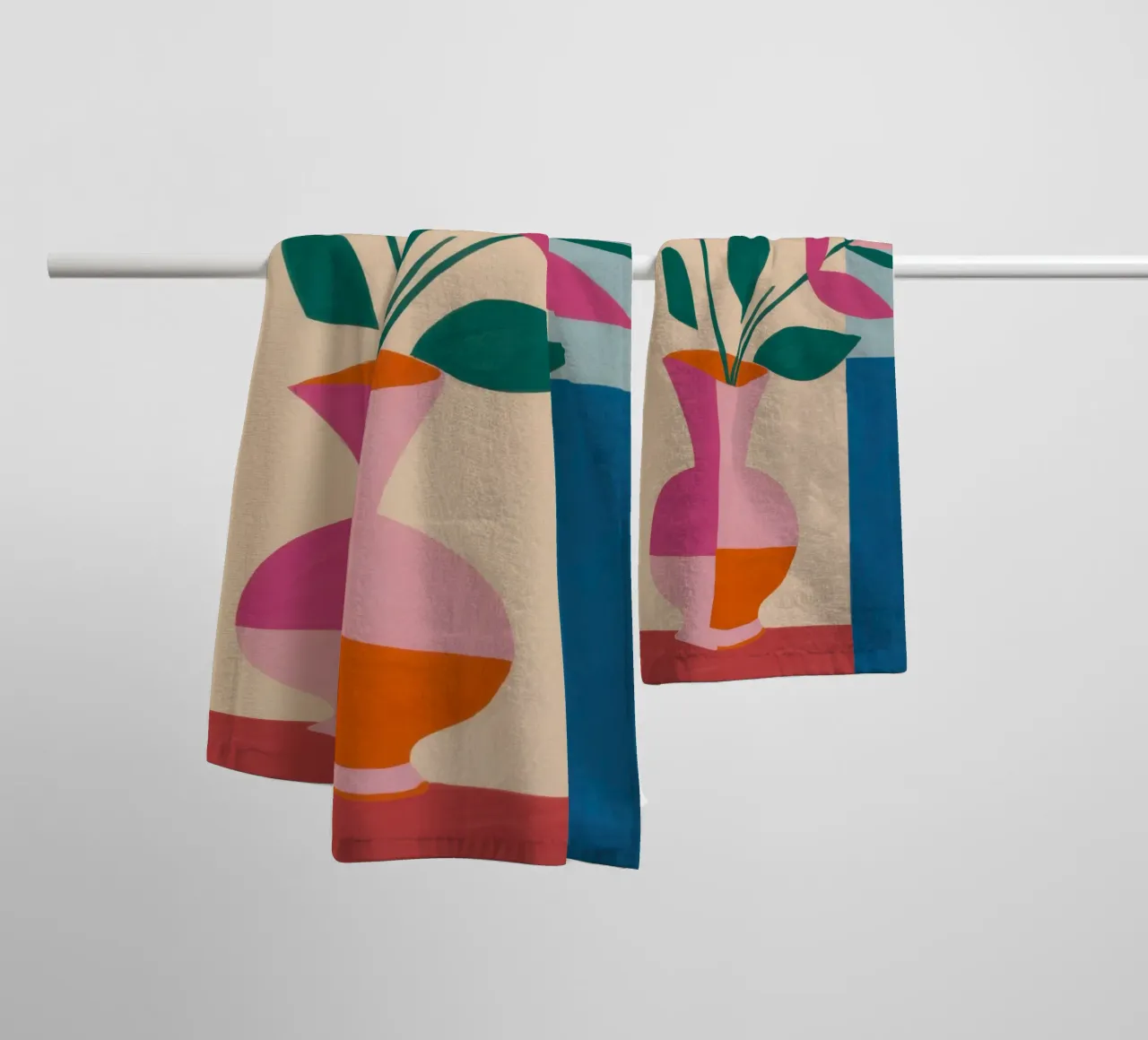 Abstract Tulip Harmony towel by Thistle Bloom