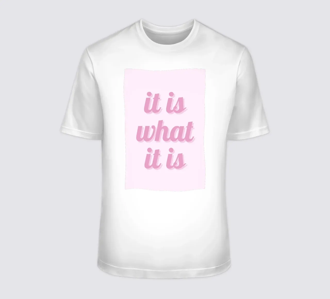 Impression esthétique rose "It Is What It Is" (C'est ce que c'est) t-shirt de homdeco