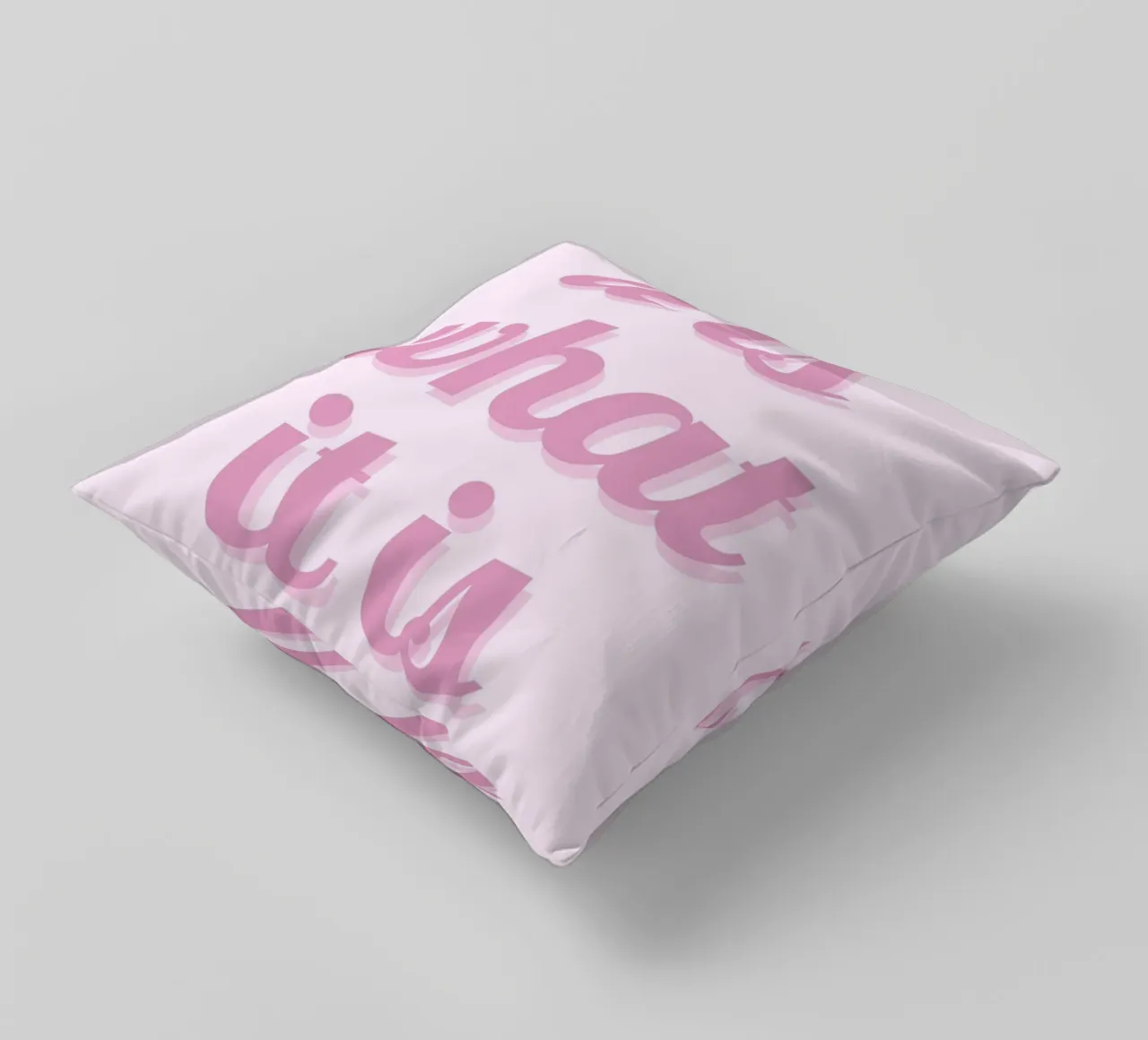Impression esthétique rose "It Is What It Is" (C'est ce que c'est) coussin de homdeco