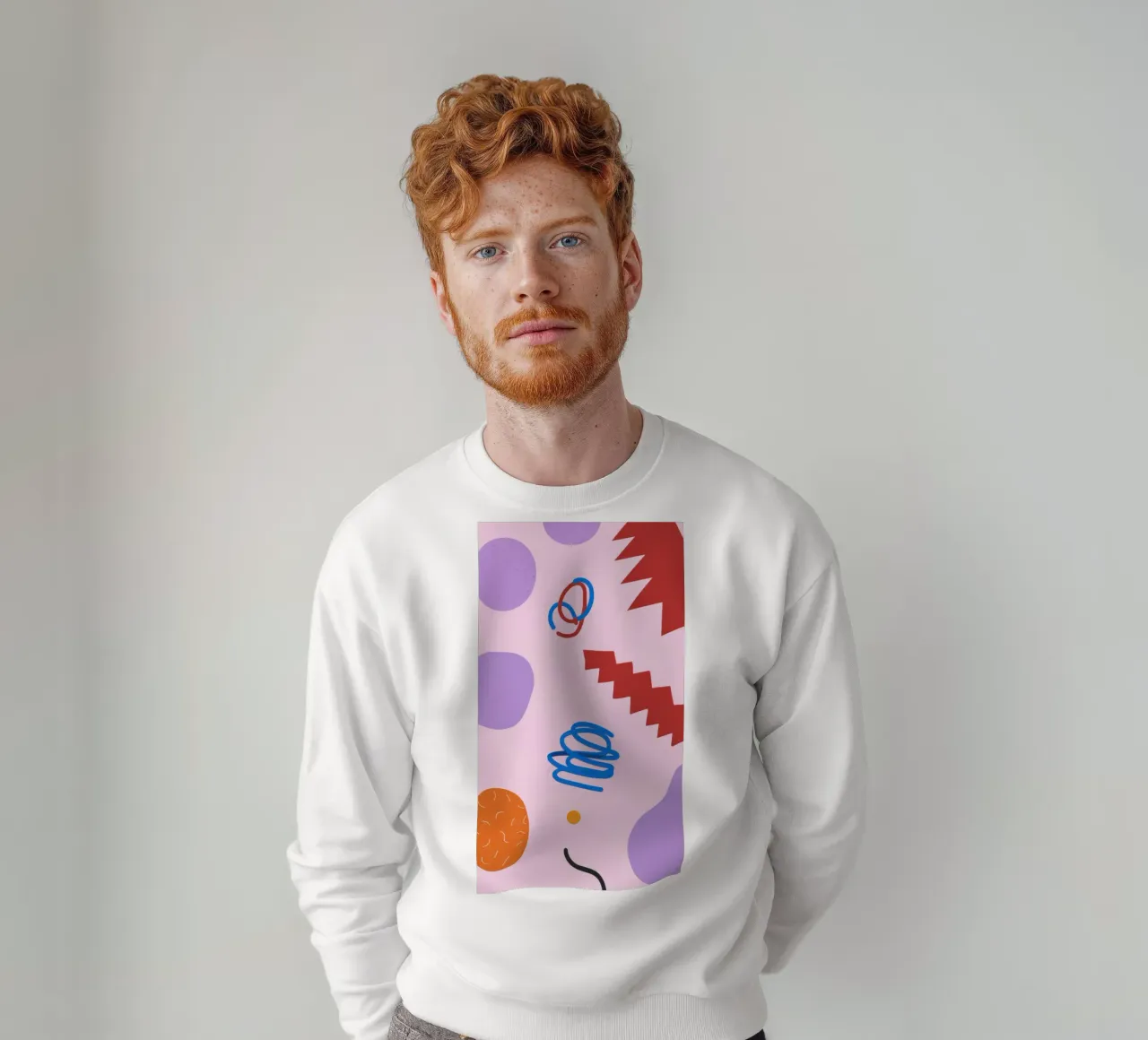 Speelse vorm krabbel sweatshirt van Obs Canvas