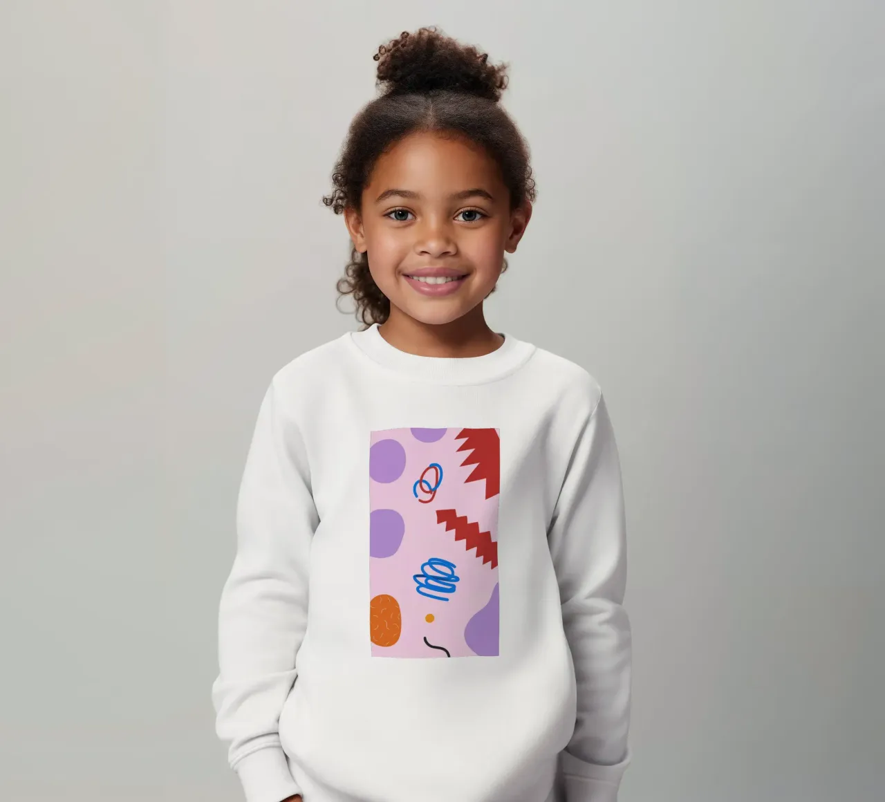 Speelse vorm krabbel kinder sweatshirt van Obs Canvas