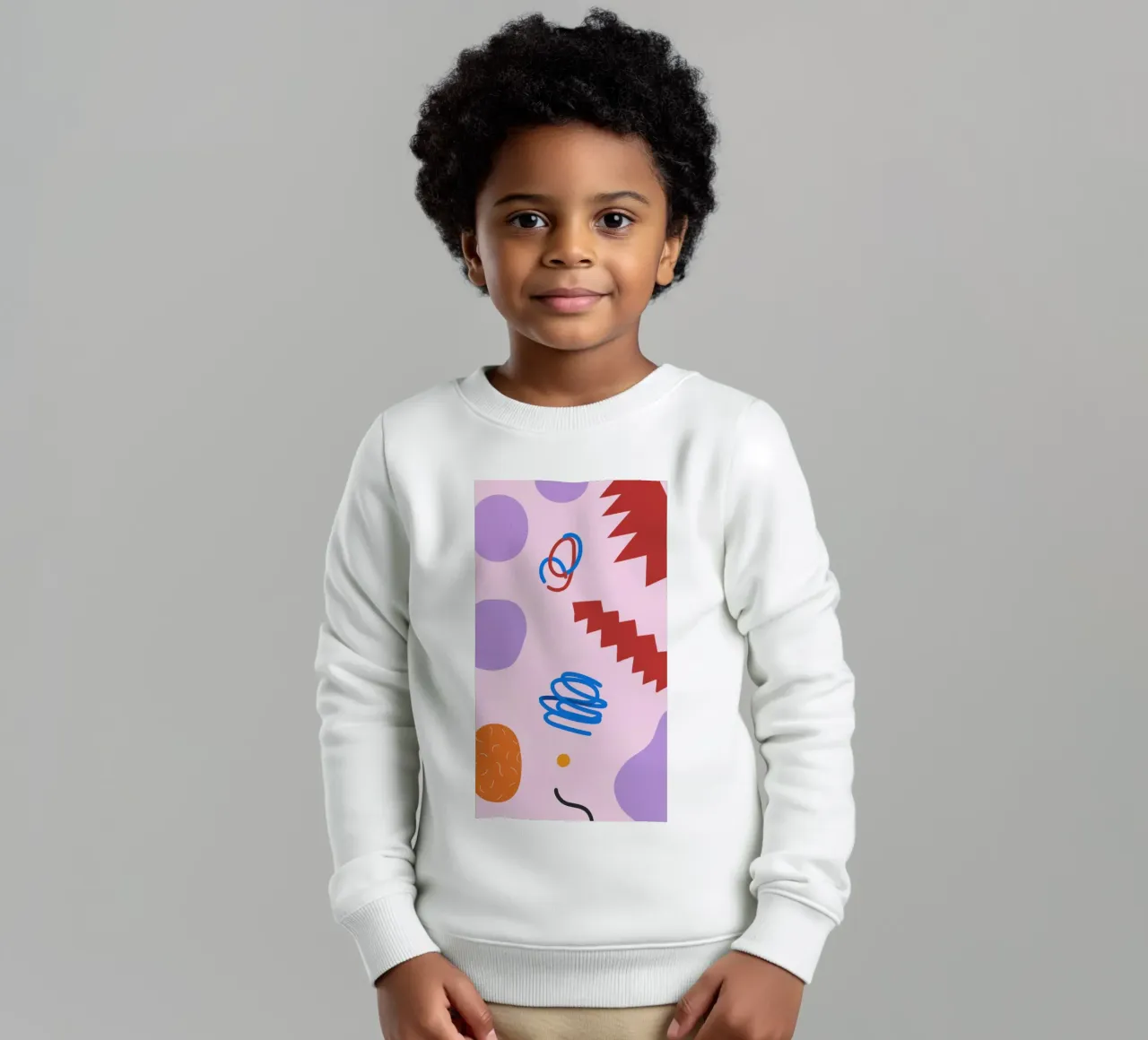 Speelse vorm krabbel kinder sweatshirt van Obs Canvas