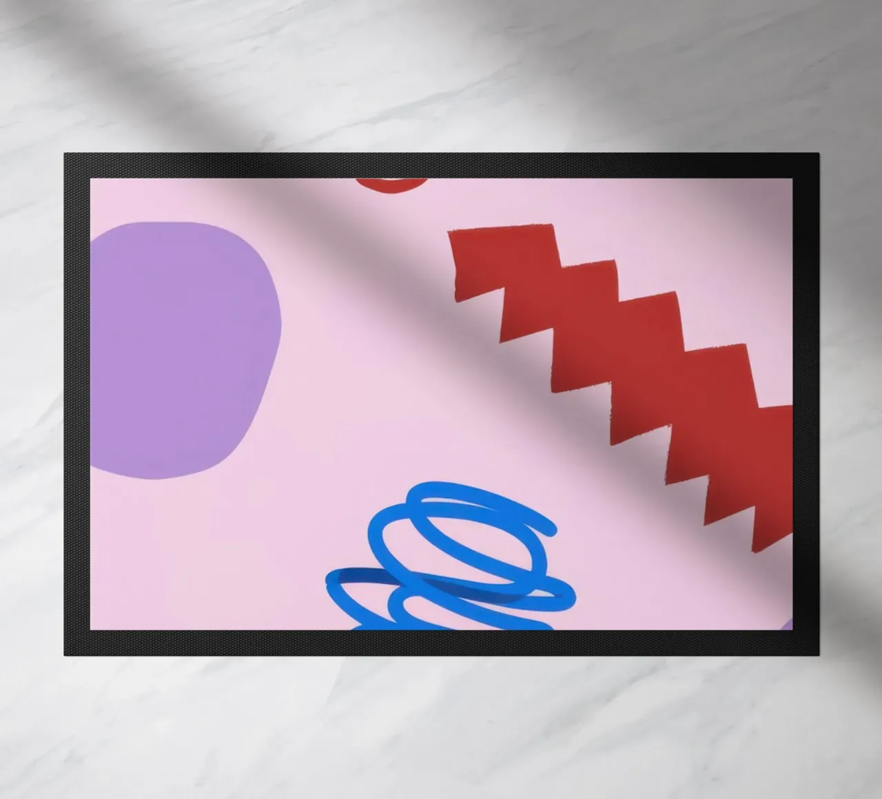 Speelse vorm krabbel deurmat van Obs Canvas