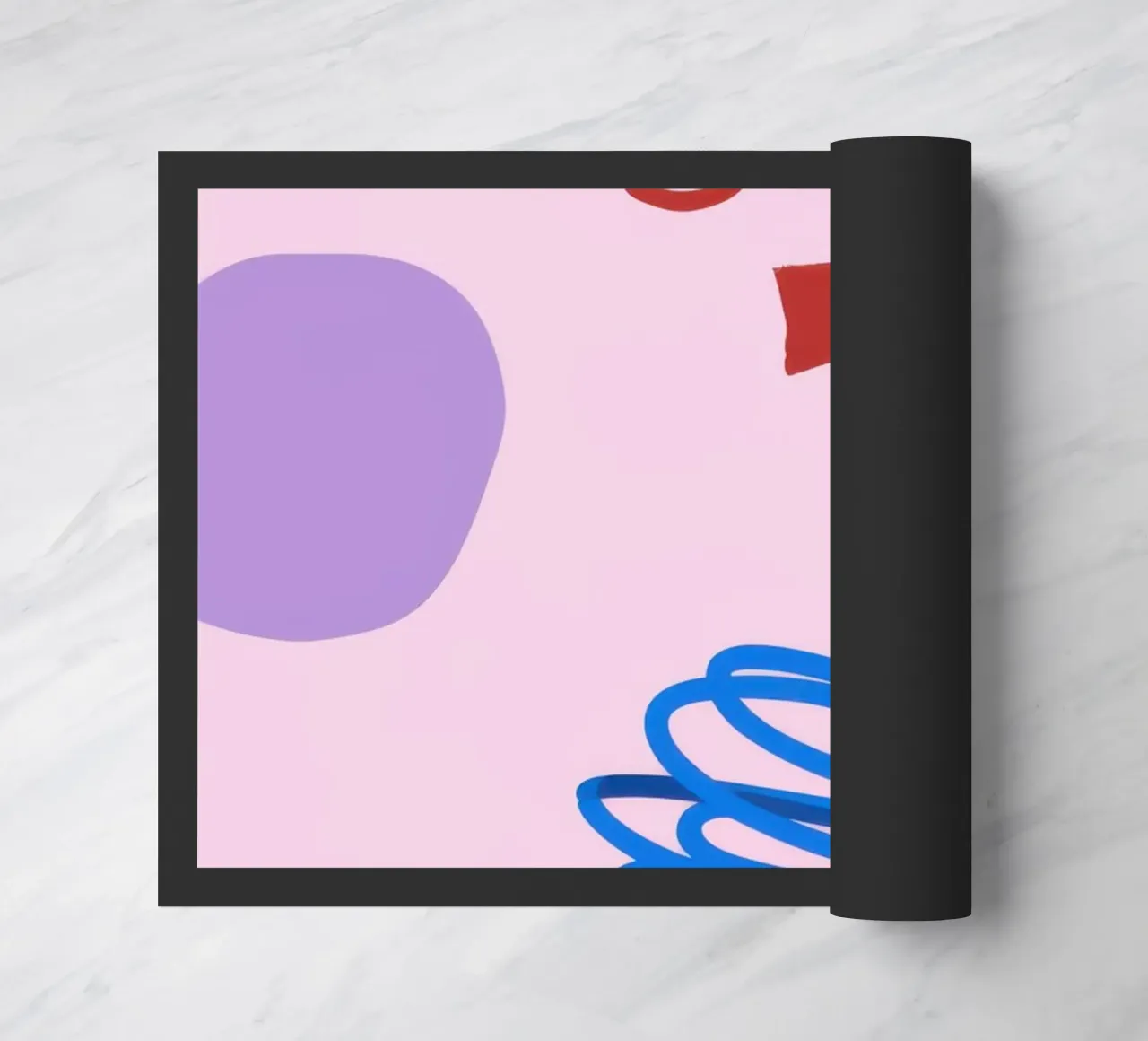 Speelse vorm krabbel deurmat van Obs Canvas