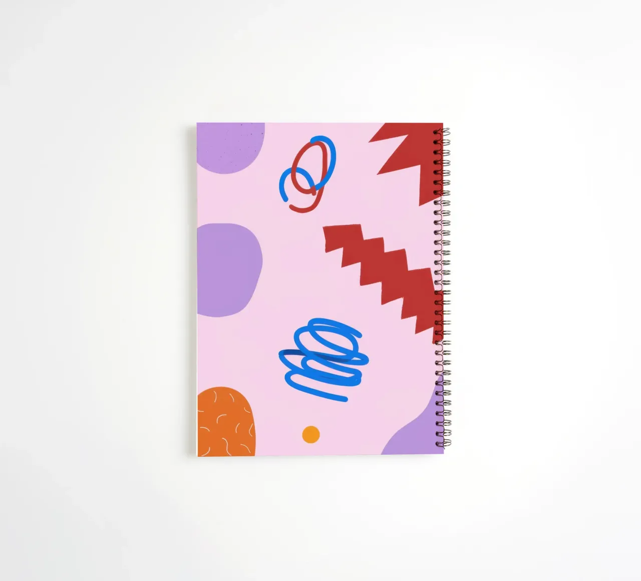 Playful Shape Scribble spiral notebook by Obs Canvas