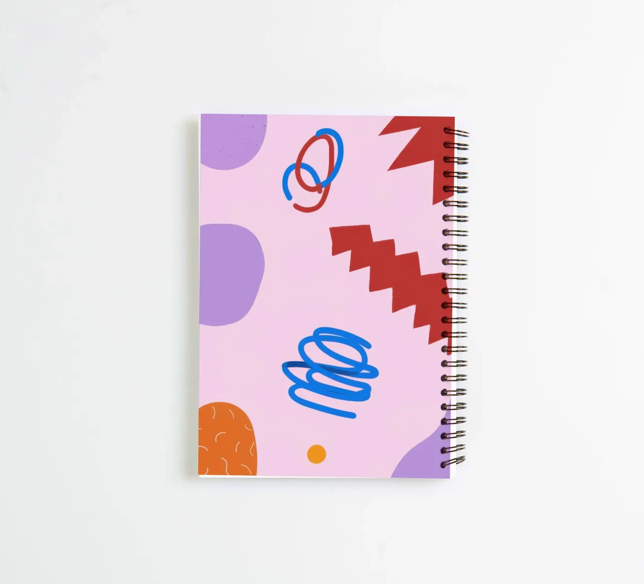 Playful Shape Scribble spiral notebook by Obs Canvas