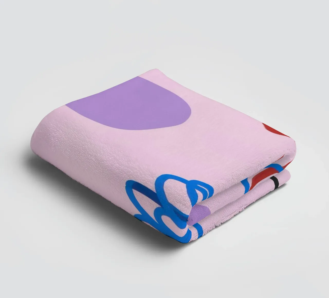 Speelse vorm krabbel badhanddoek van Obs Canvas