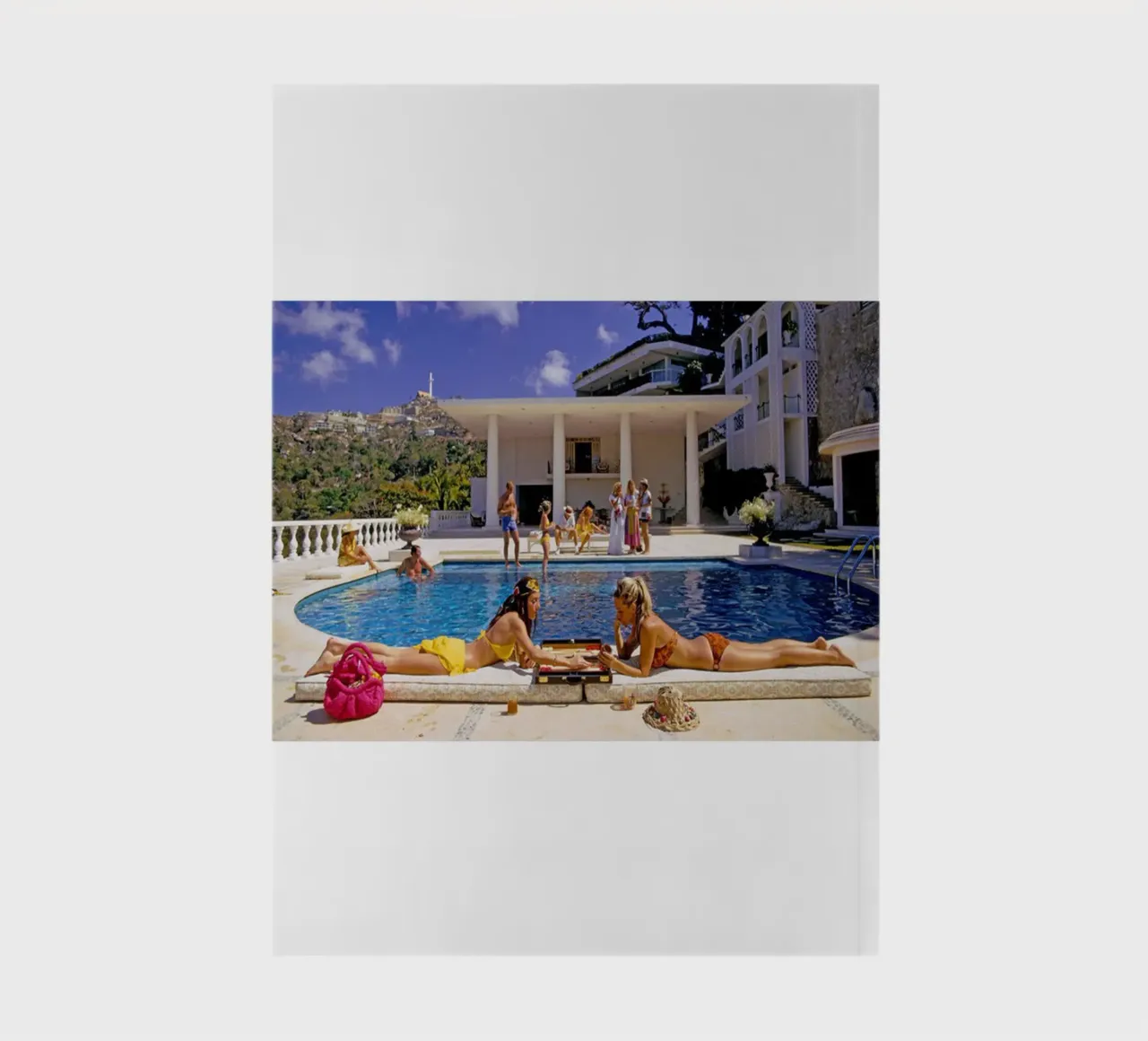 Slim Aarons - Sunbathing by the pool notebook by The Poster UK