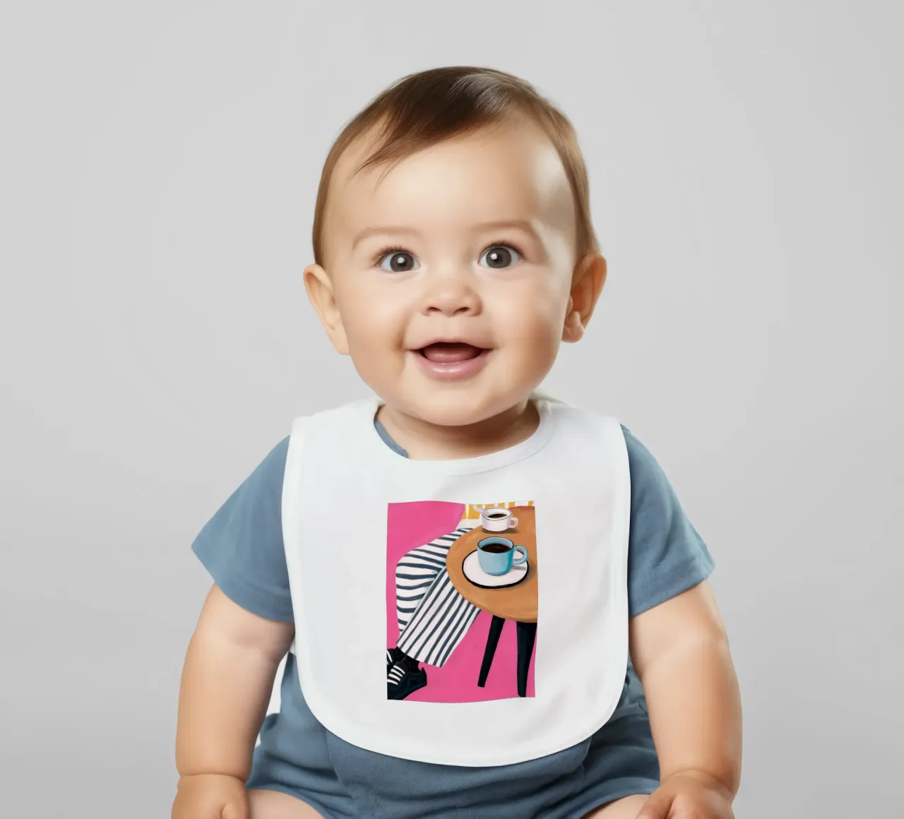 Table rayée Café bavoir de Thistle Bloom