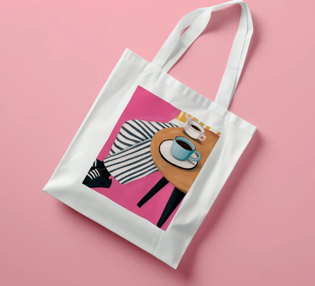 Tavolo da caffè a righe borsa in juta da Thistle Bloom