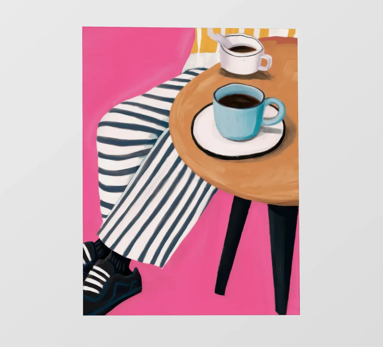 Striped Table Coffee photo wallpaper by Thistle Bloom