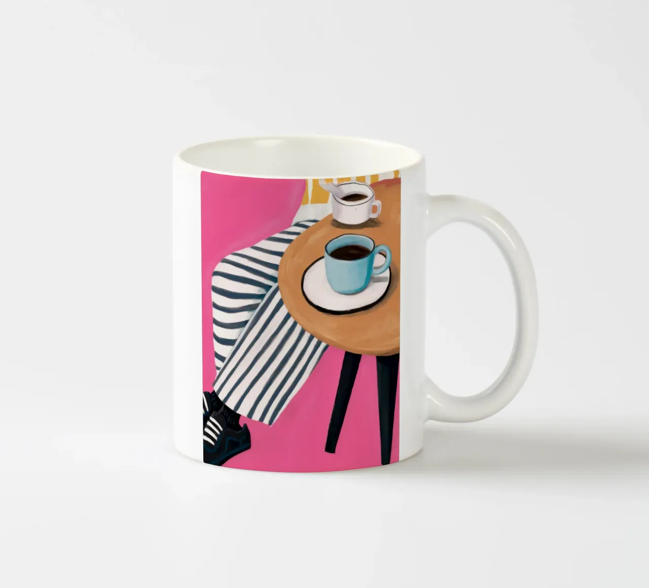 Tavolo da caffè a righe tazza in ceramica da Thistle Bloom