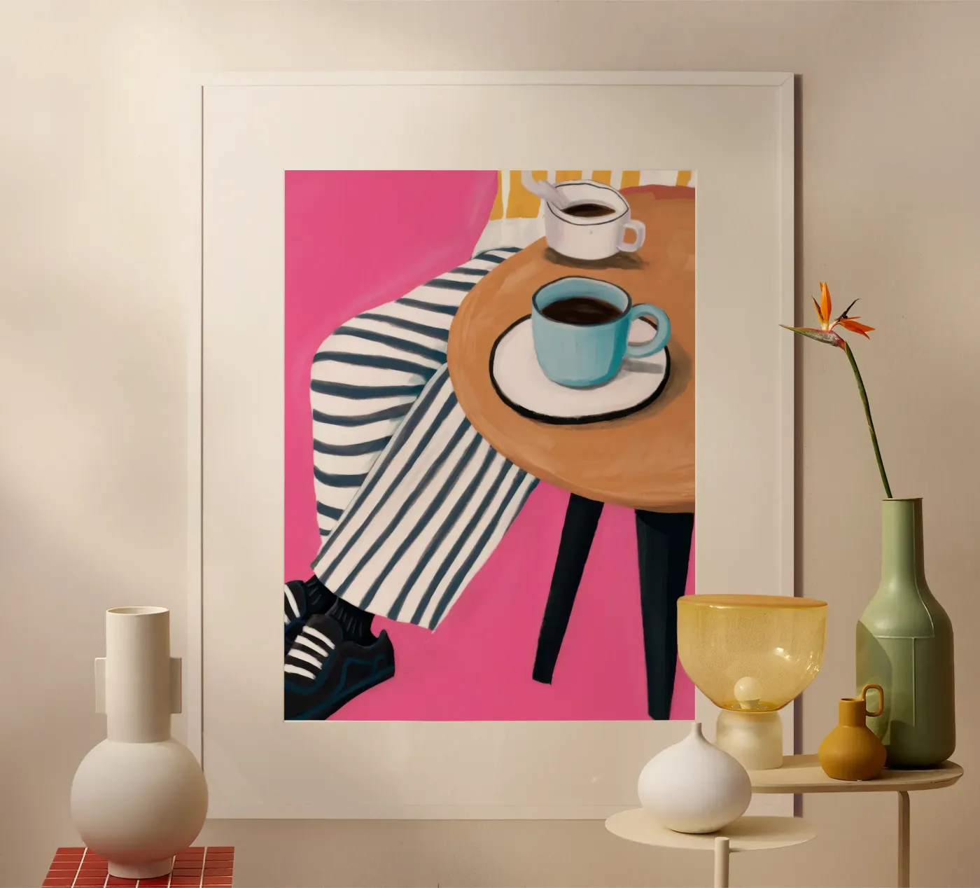 Table rayée Café poster de Thistle Bloom