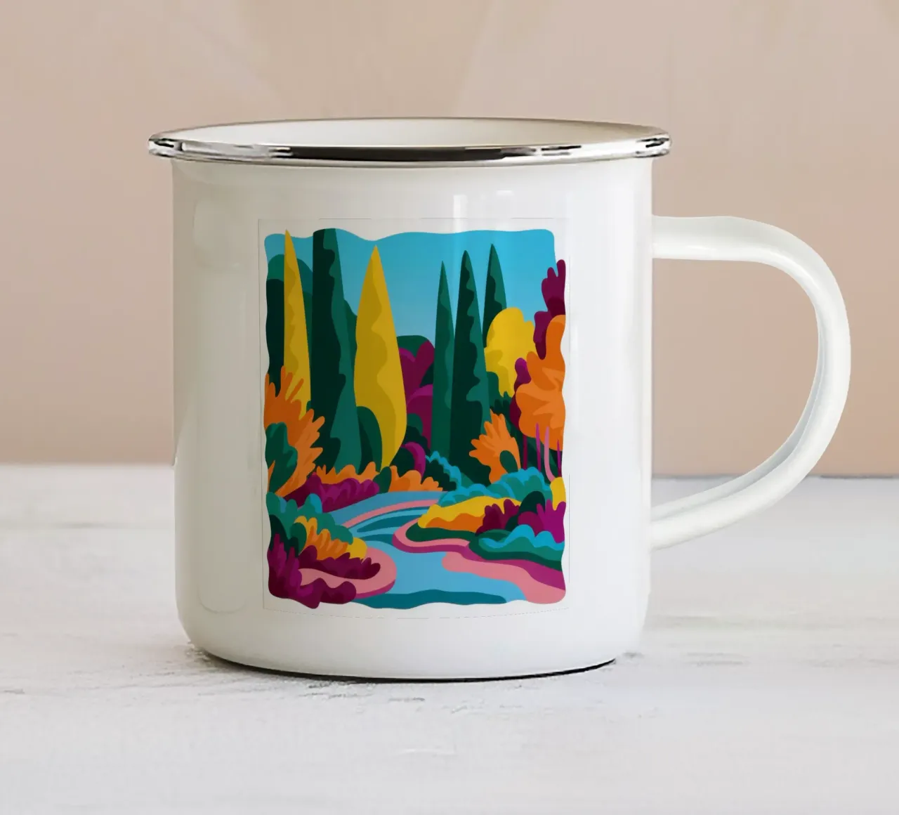 La vibrante valle del fiume tazza in smalto da Obs Canvas