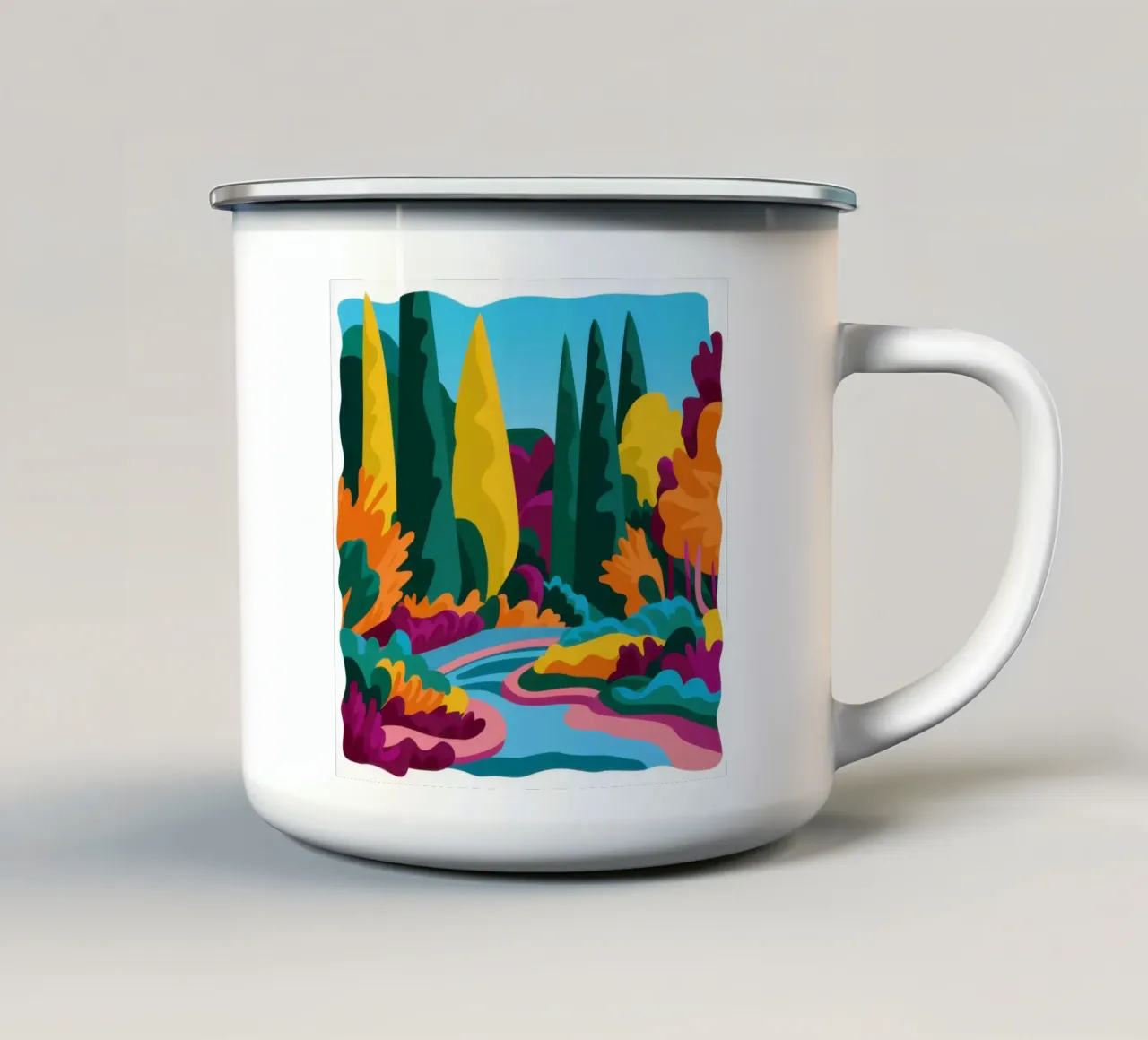 La vibrante valle del fiume tazza in smalto da Obs Canvas
