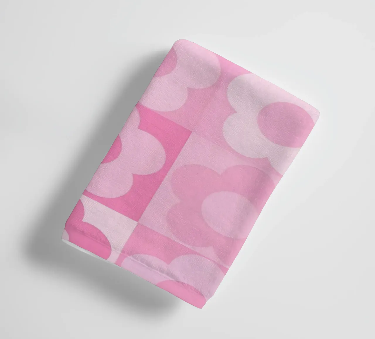 Groovy Pink Flower Power Checkerboard Print towel by homdeco