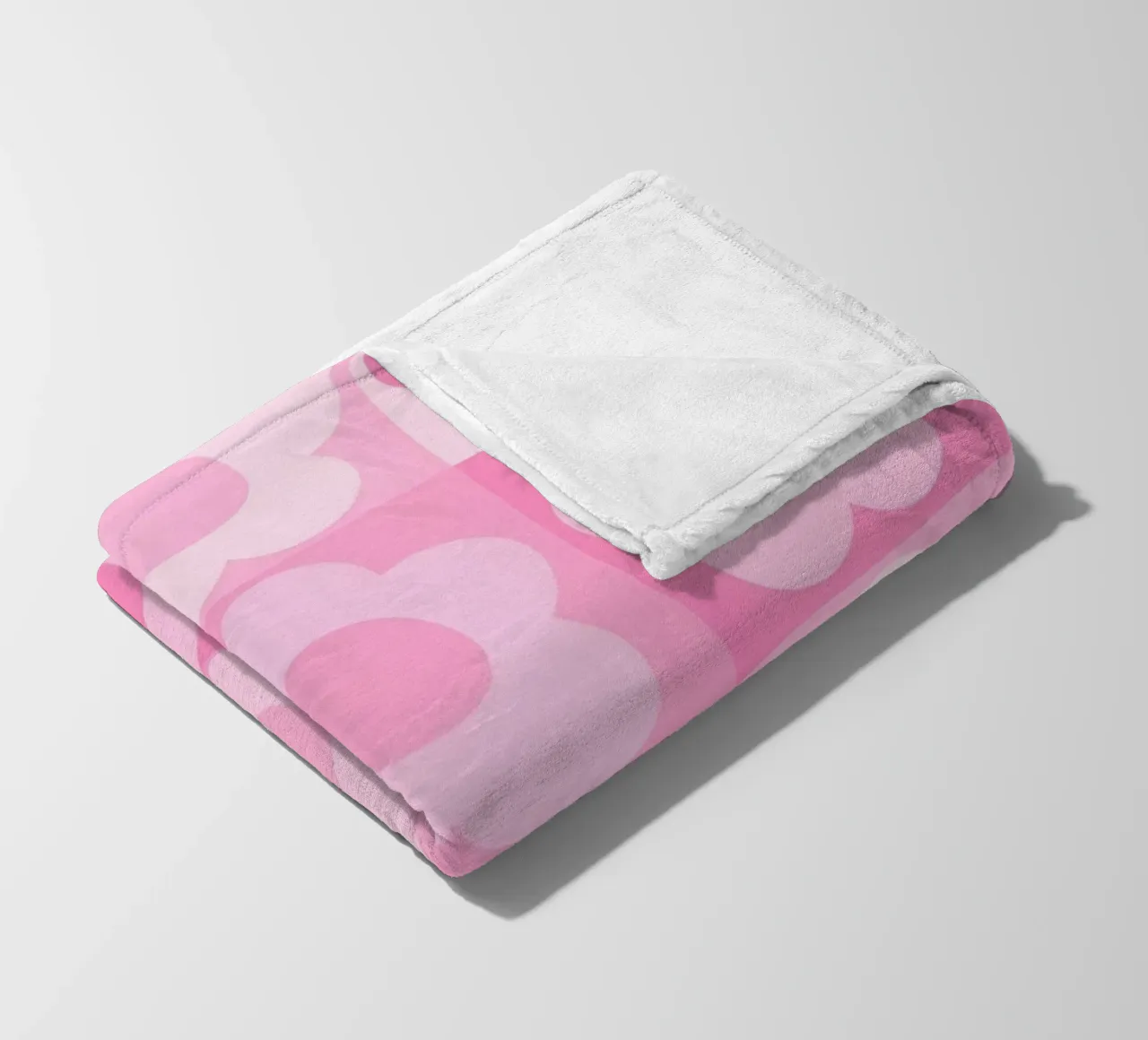 Stampa a scacchiera Groovy Pink Flower Power coperta in pile da homdeco