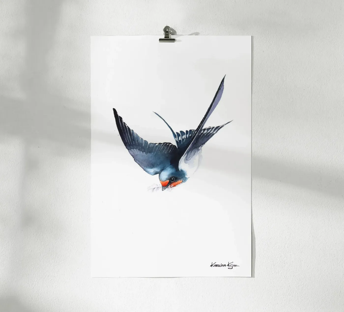 Barn swallow poster by Karolina Kijak