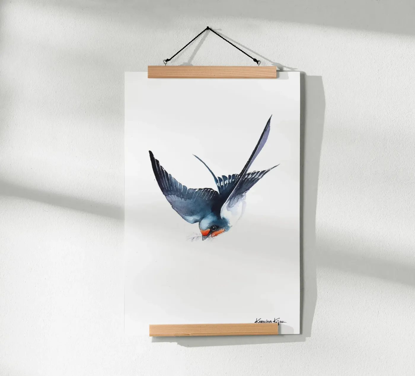 Barn swallow poster by Karolina Kijak