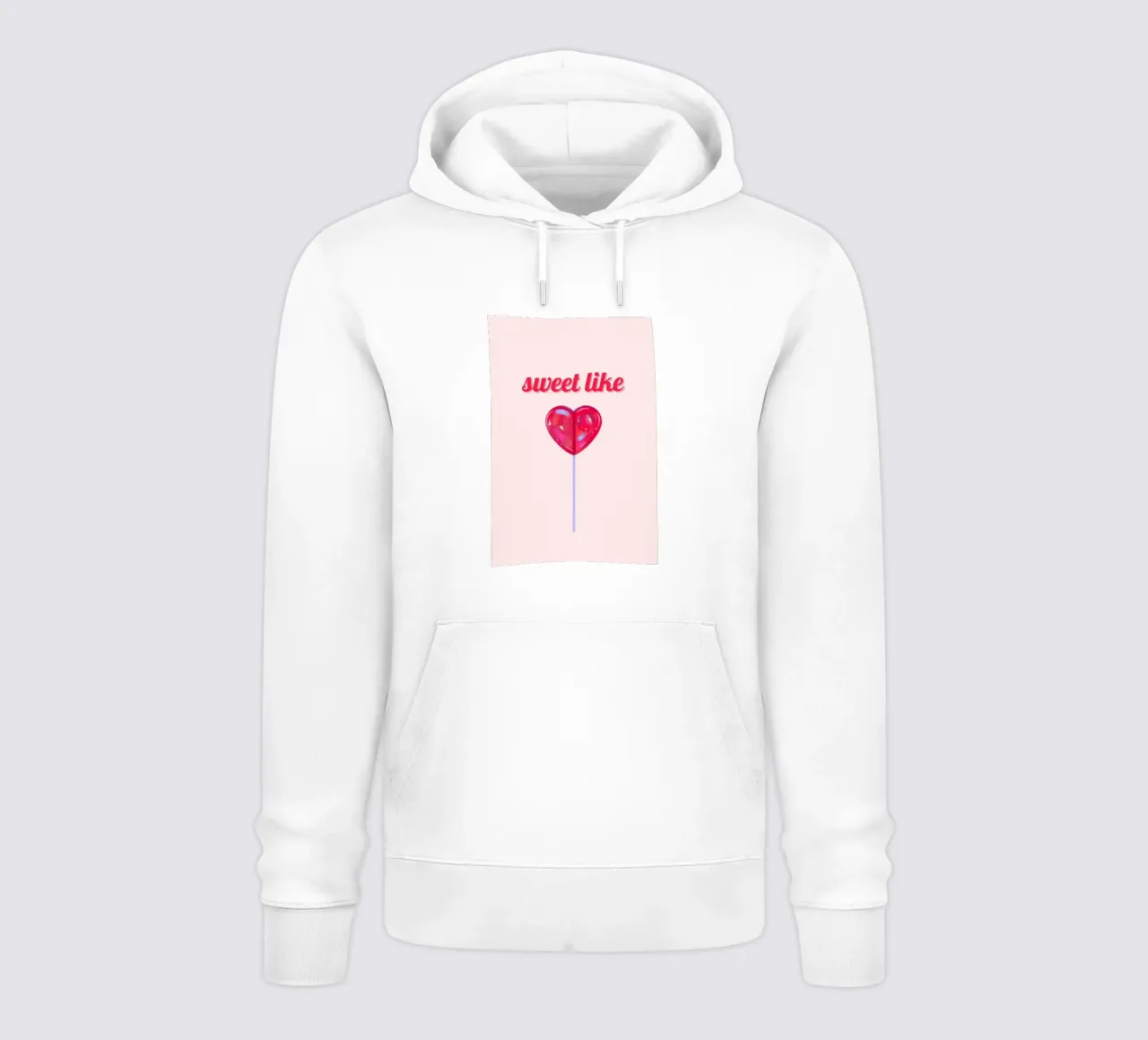 Dulce como un corazón Lollipop Pop Art Print sudadera con capucha de homdeco