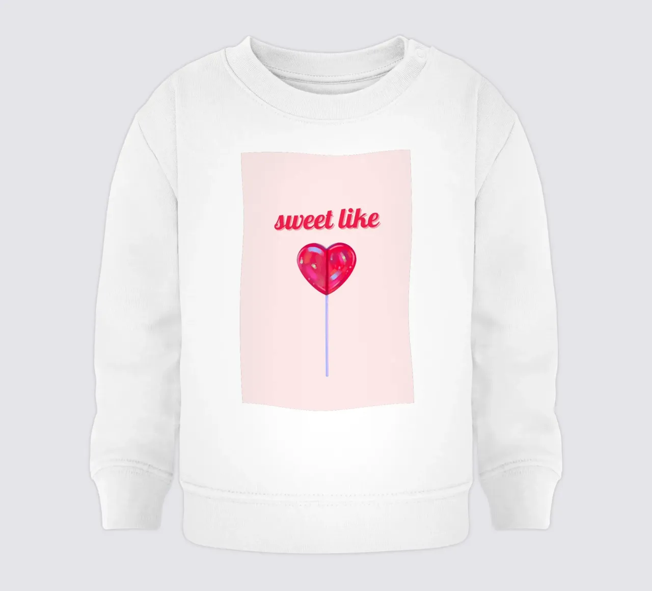 Dulce como un corazón Lollipop Pop Art Print sudadera de bebé de homdeco