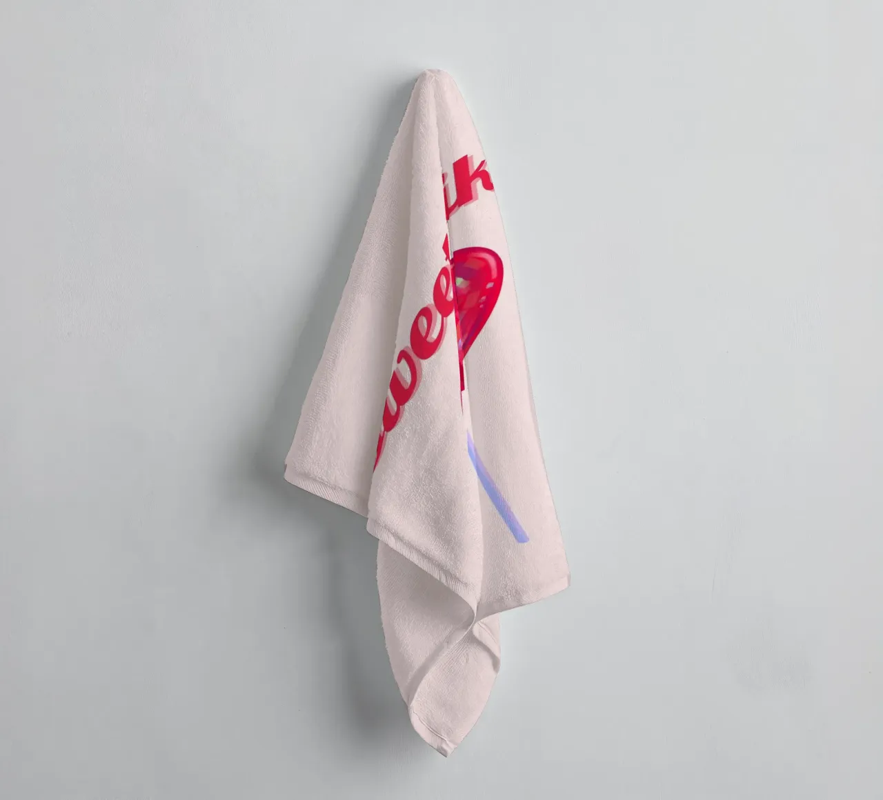 Dulce como un corazón Lollipop Pop Art Print toalla de baño de homdeco