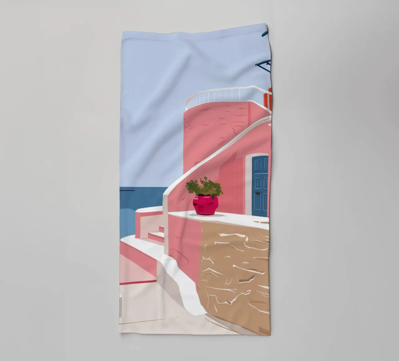 Scala del Mar Egeo asciugamano da bagno da Thistle Bloom