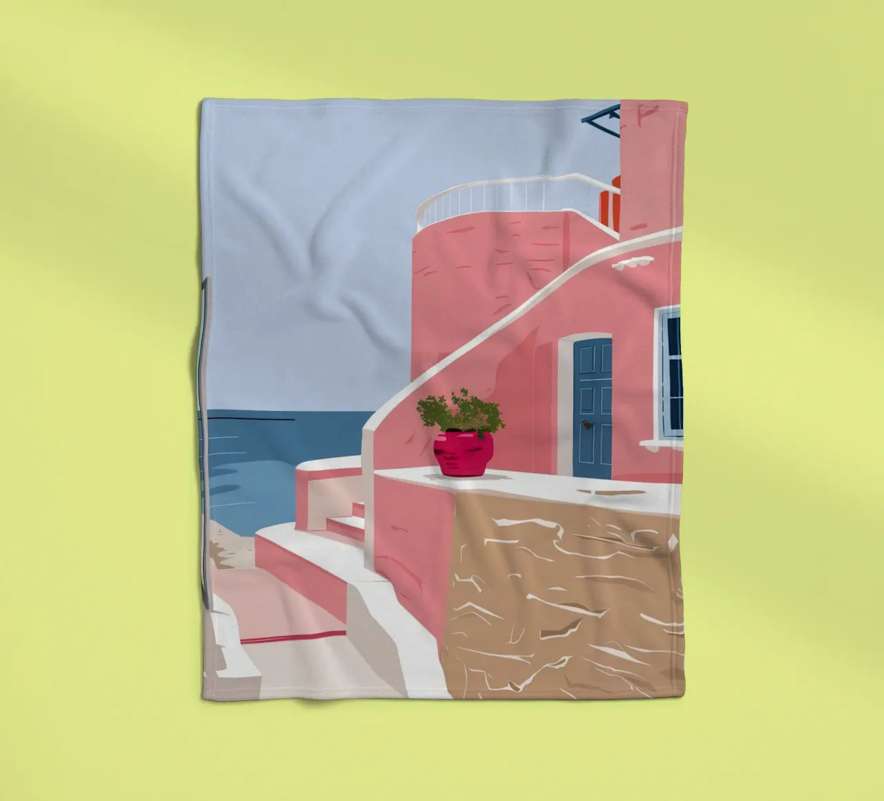 Scala del Mar Egeo coperta in pile da Thistle Bloom