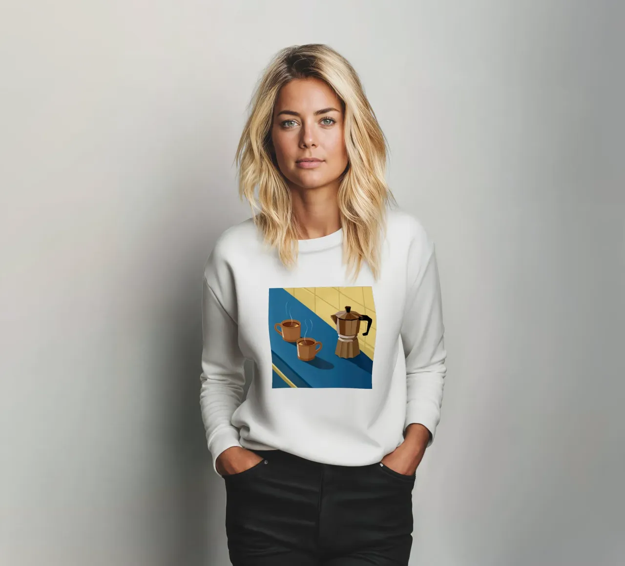 Momento del caffè mattutino felpa da Obs Canvas