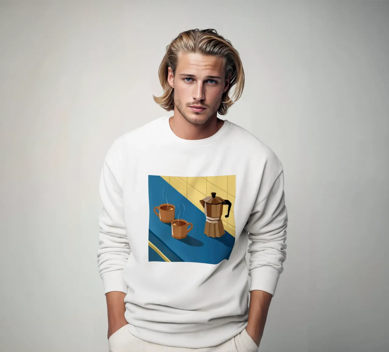 Momento del caffè mattutino felpa da Obs Canvas