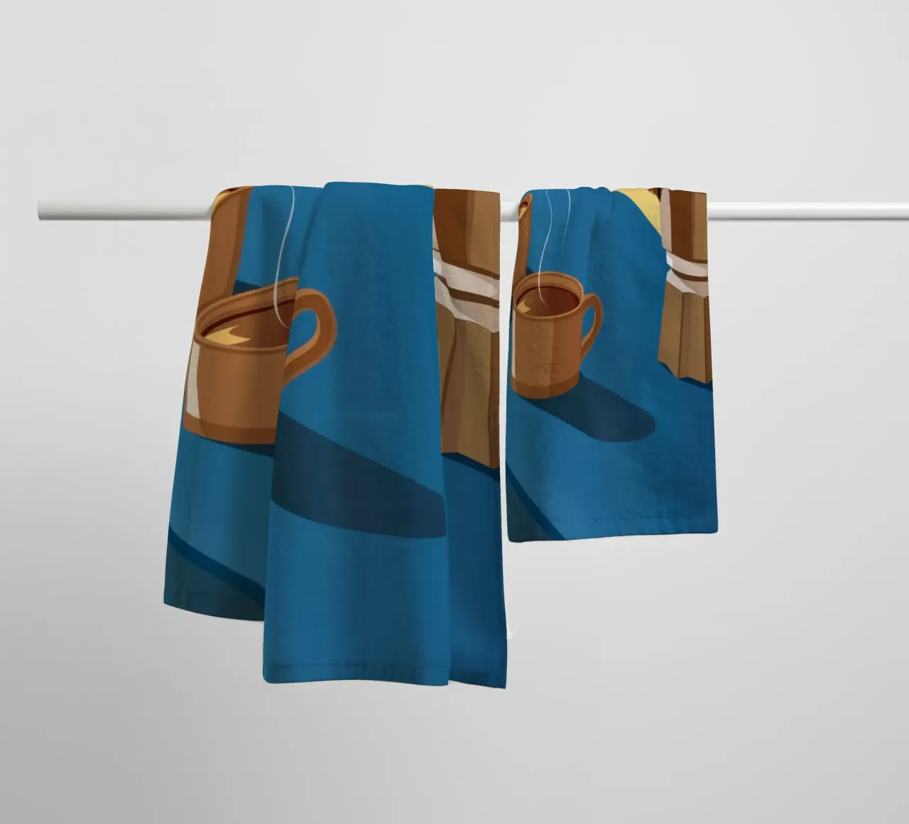 Momento del caffè mattutino asciugamano da bagno da Obs Canvas