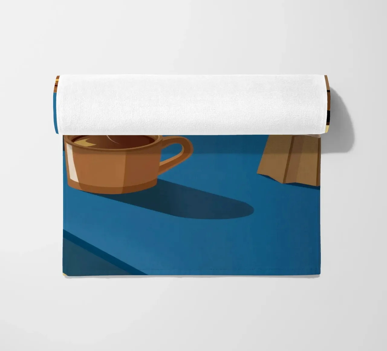 Momento del caffè mattutino telo mare da Obs Canvas