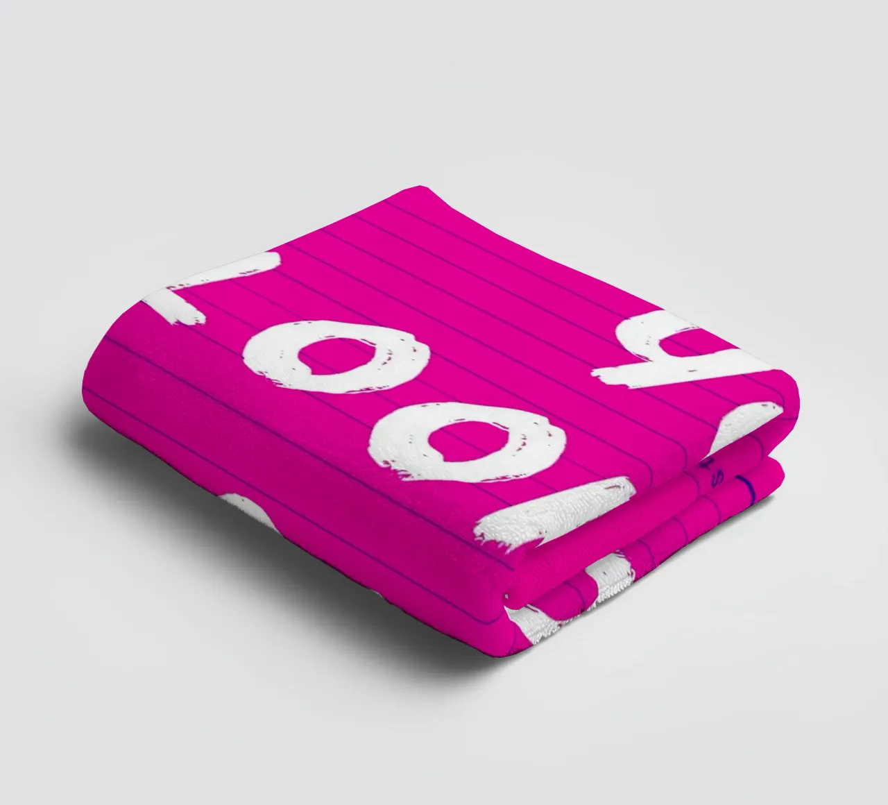 "You Look So Good" Gast Check Roze Print badhanddoek van homdeco