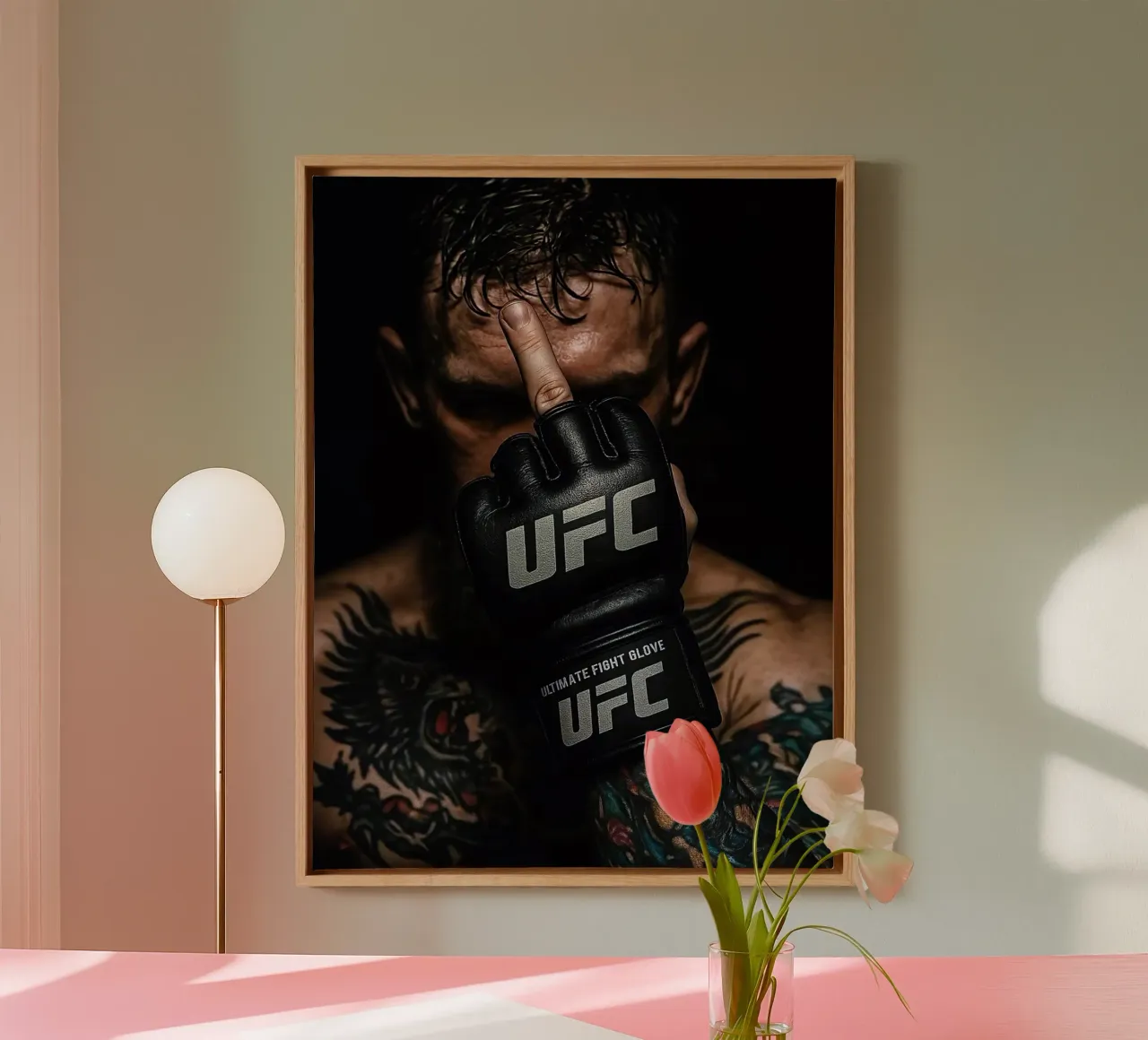 Conor Mc Gregor tela con Cornice a cassetta da Musadad Shop