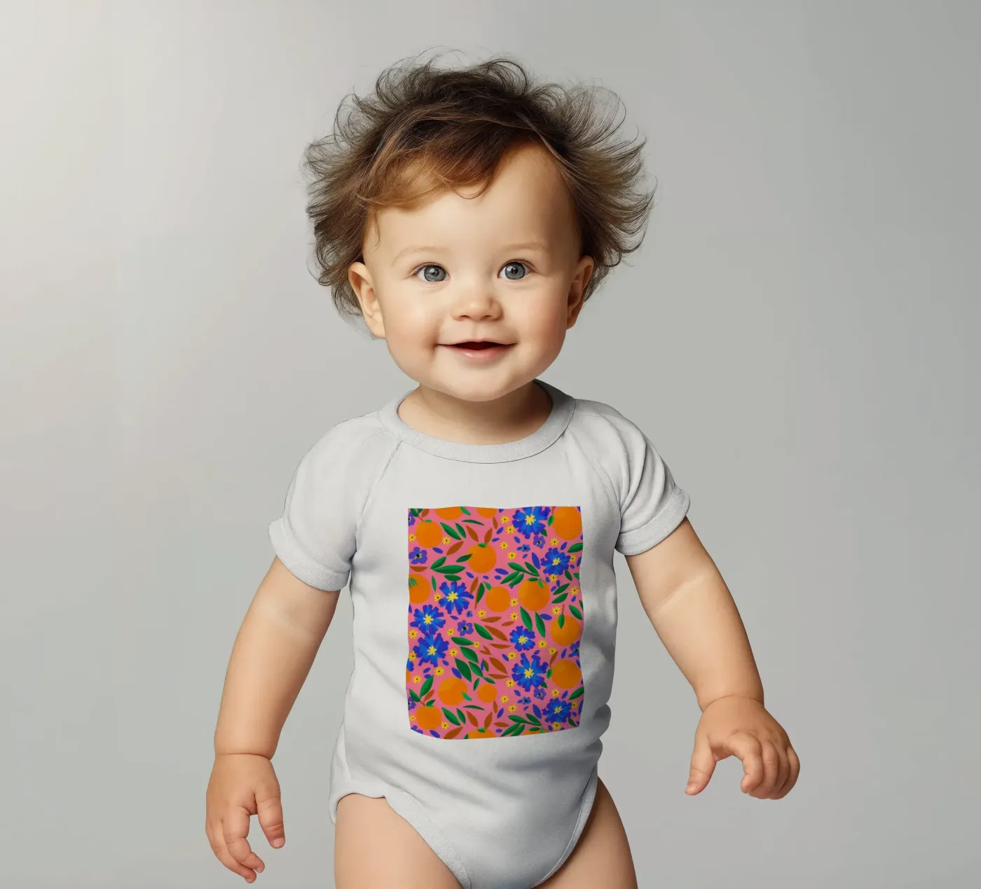 Orange Grove Pattern body bébé de Thistle Bloom