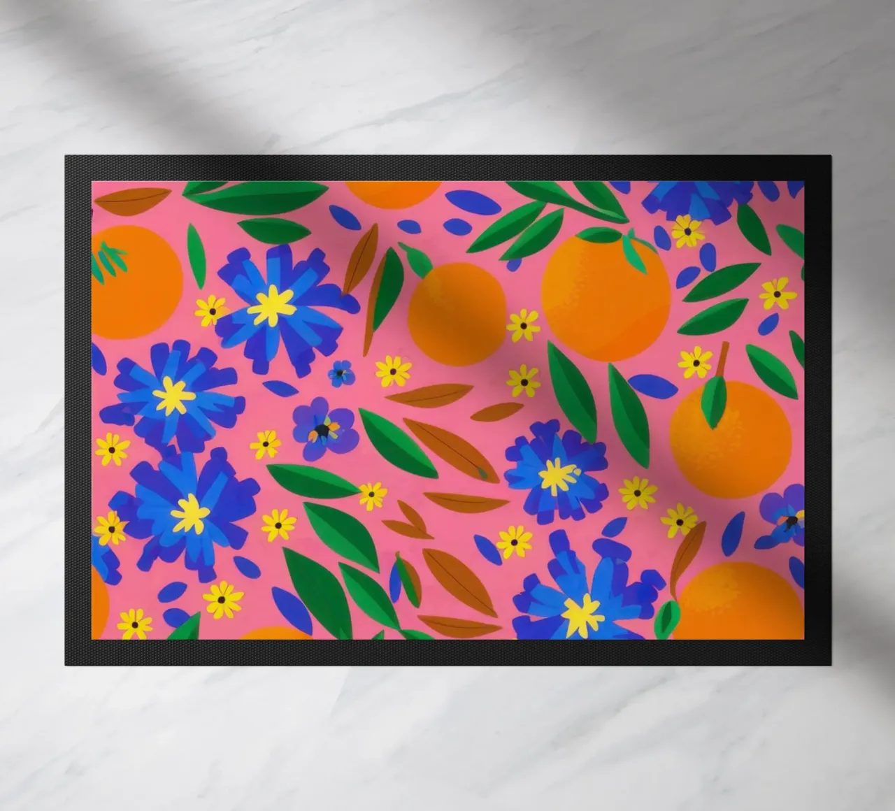 Orange Grove Pattern doormat by Thistle Bloom