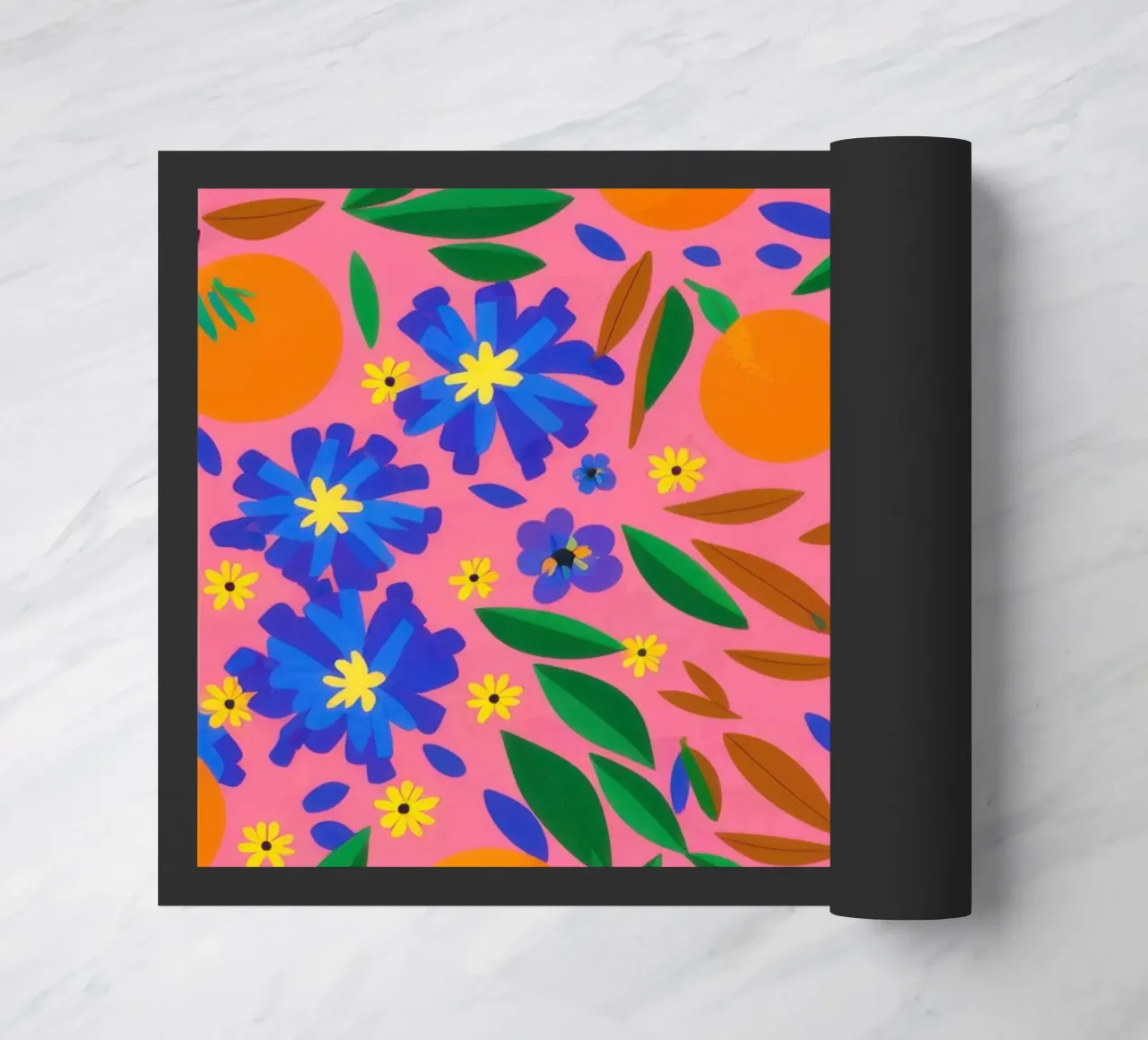 Orange Grove Pattern doormat by Thistle Bloom