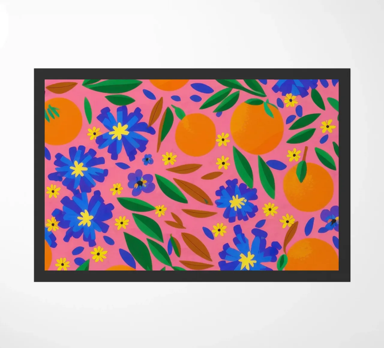 Orange Grove Pattern doormat by Thistle Bloom