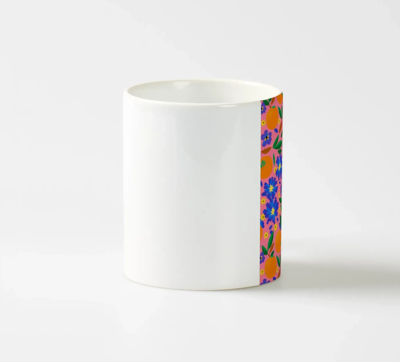 Orange Grove Pattern ceramic mug by Thistle Bloom
