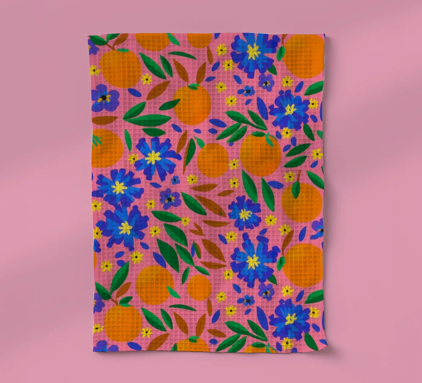 Orange Grove Pattern tea towel by Thistle Bloom