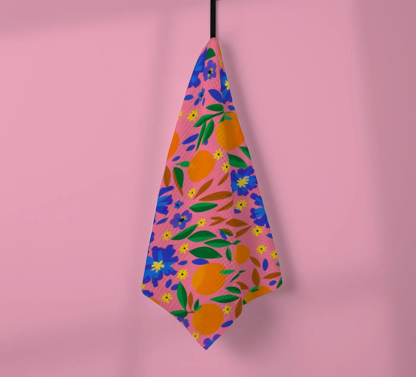 Orange Grove Pattern tea towel by Thistle Bloom
