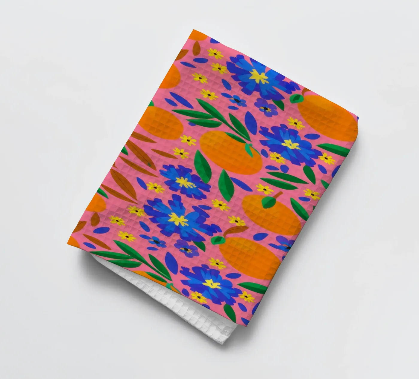 Orange Grove Pattern tea towel by Thistle Bloom