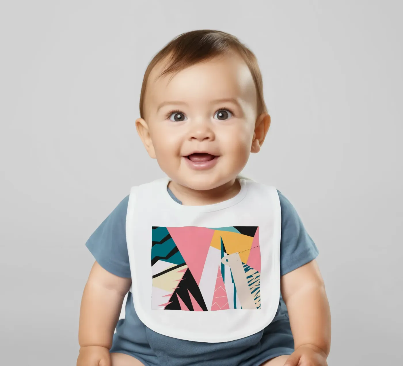 Modern Shape Collage Babylätzchen von Obs Canvas