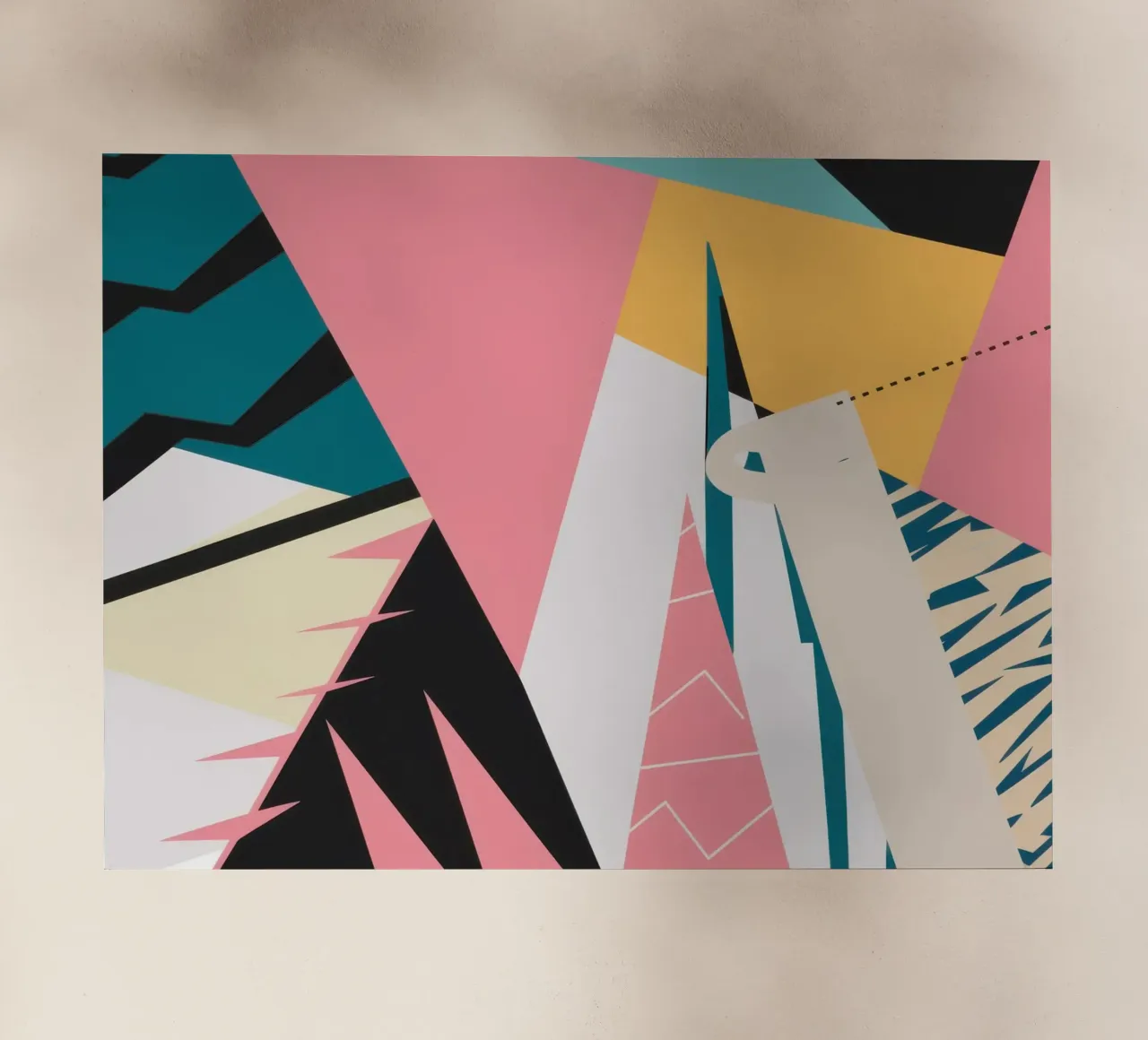 Collage di forme moderne pellicola backlit da Obs Canvas