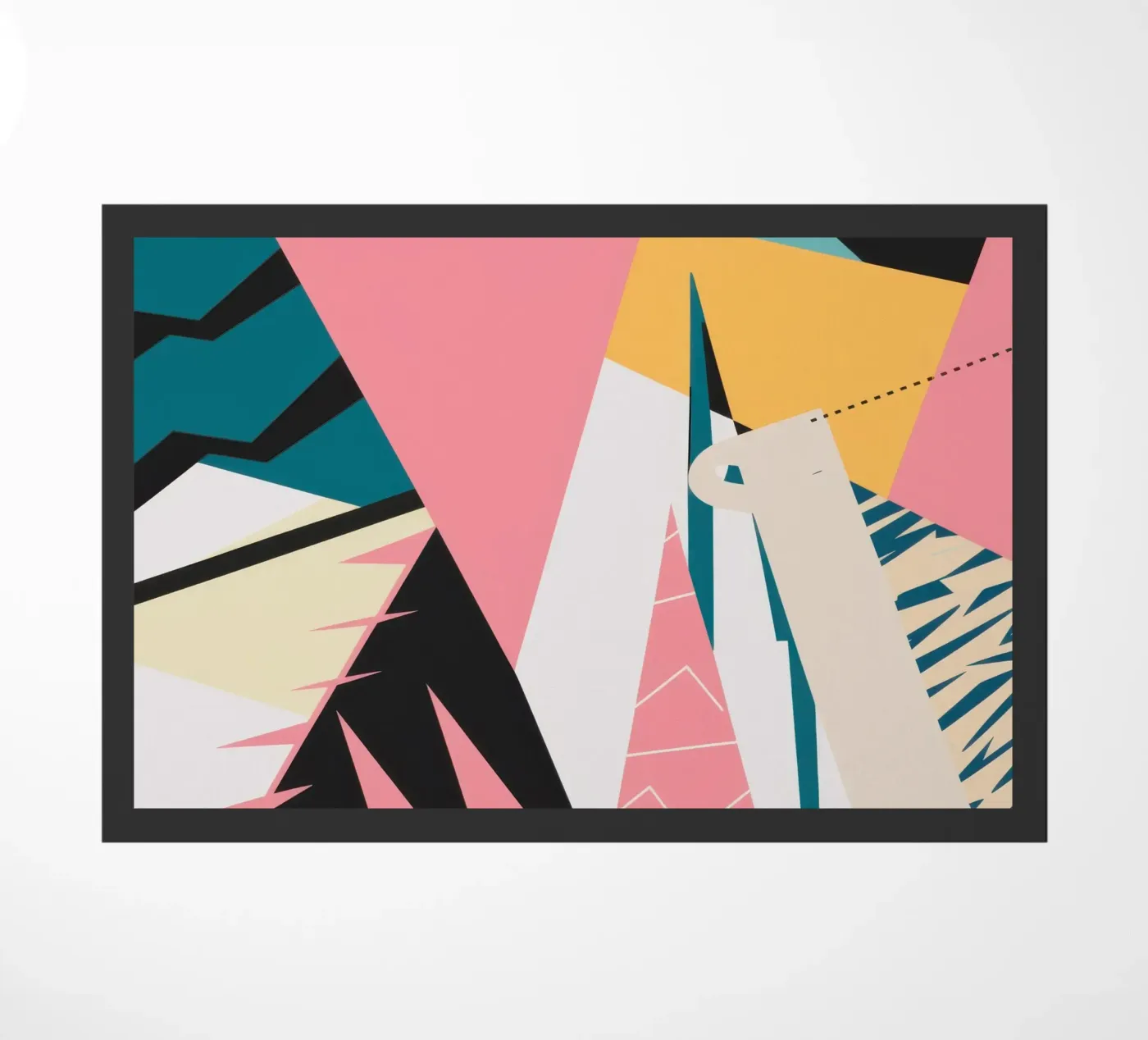 Modern Shape Collage doormat by Obs Canvas