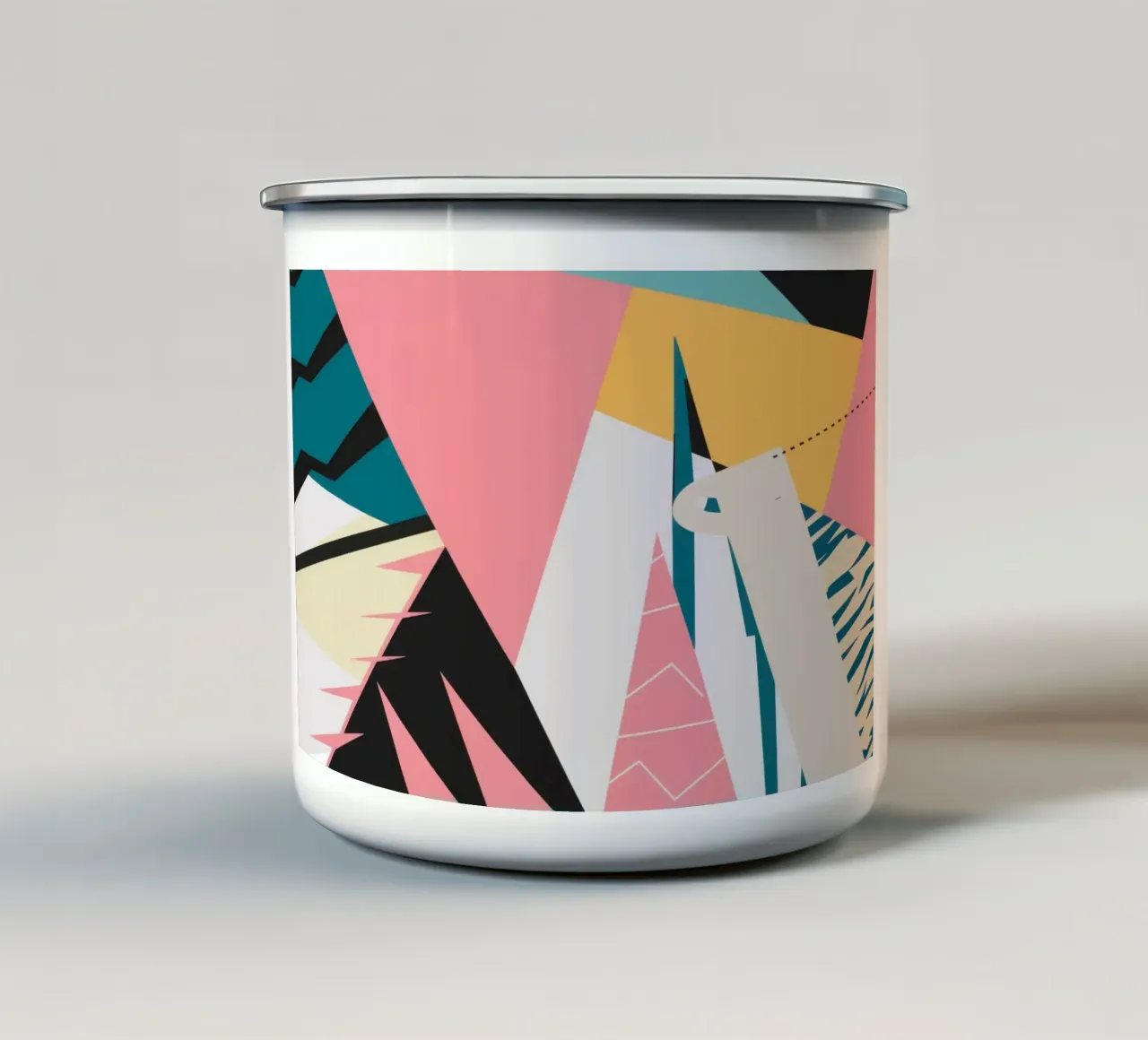 Collage di forme moderne tazza in smalto da Obs Canvas