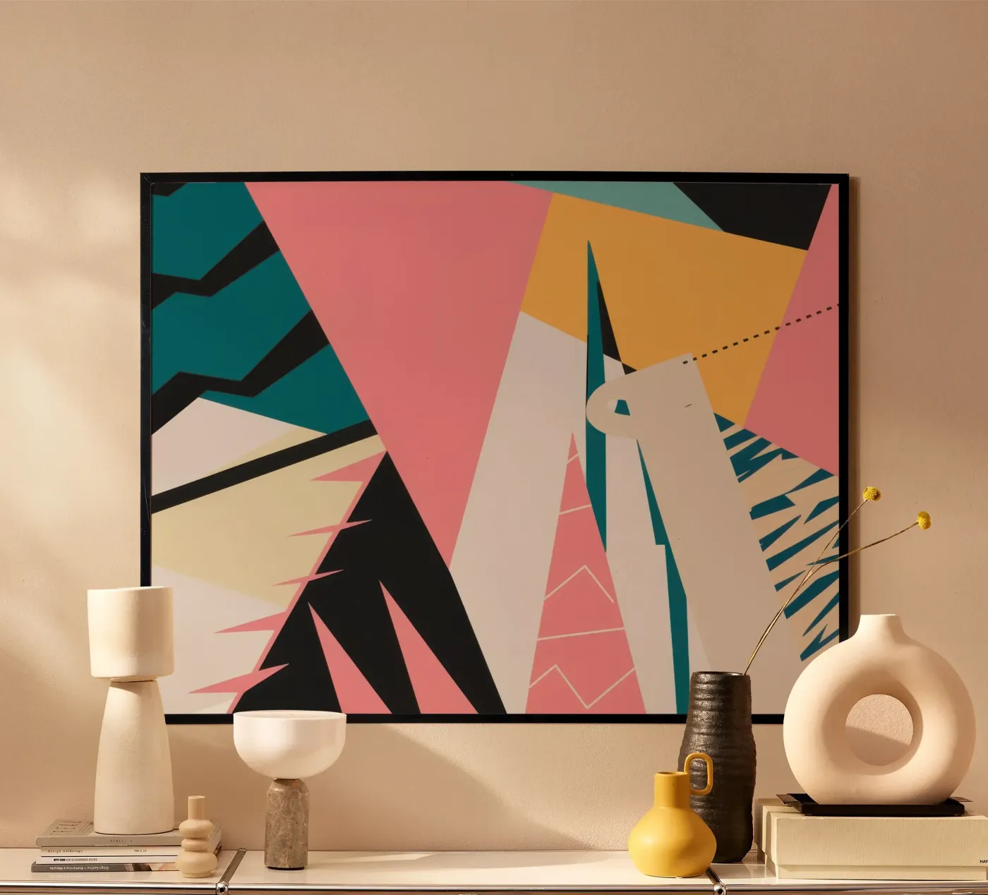 Modern Shape Collage poster by Obs Canvas