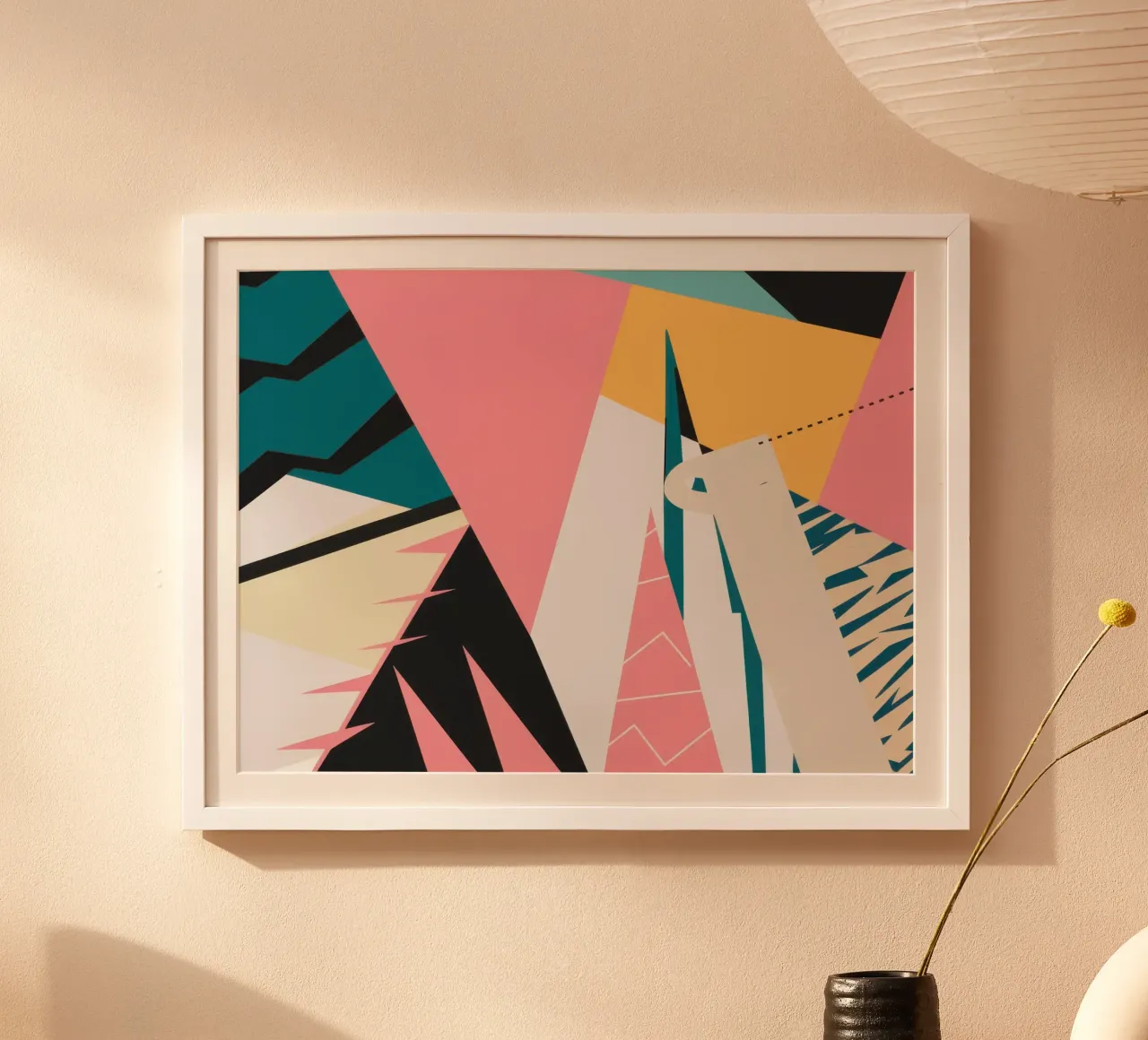 Collage di forme moderne poster da Obs Canvas