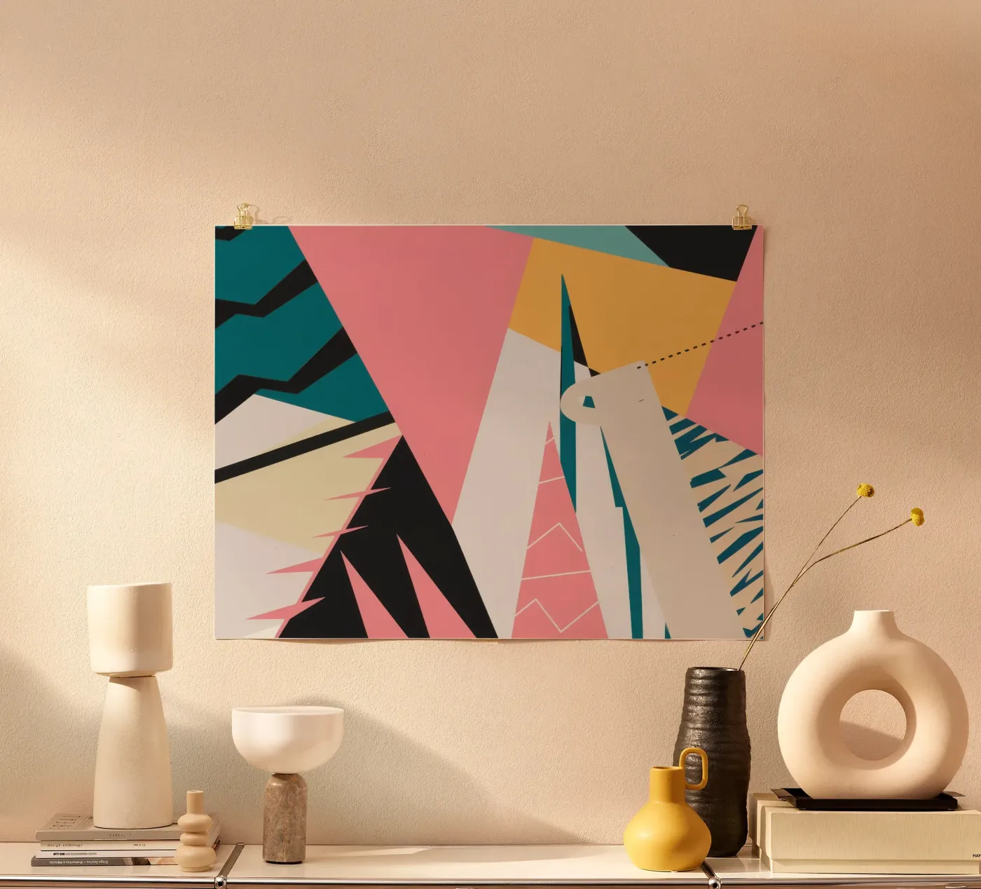 Modern Shape Collage poster by Obs Canvas