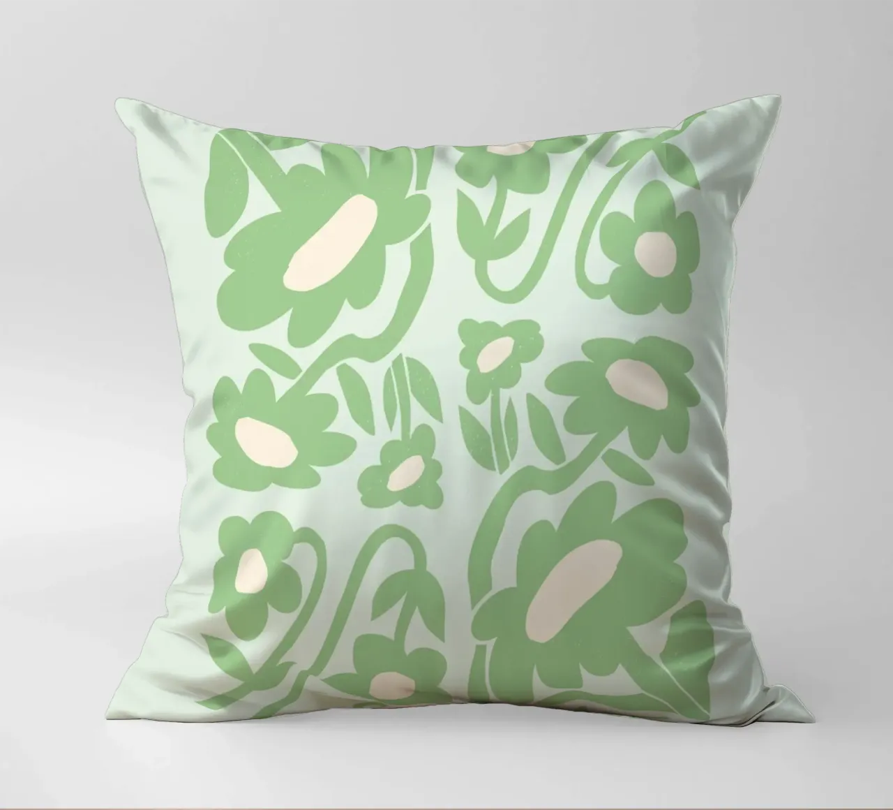 Arte floreale groovy "Time to Move On and Groove" (Tempo di andare avanti e di muoversi) cuscino da homdeco